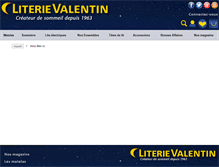 Tablet Screenshot of literie-valentin.com